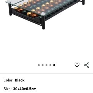 Glass-Top Coffee Pod & Capsule Organizer - Black